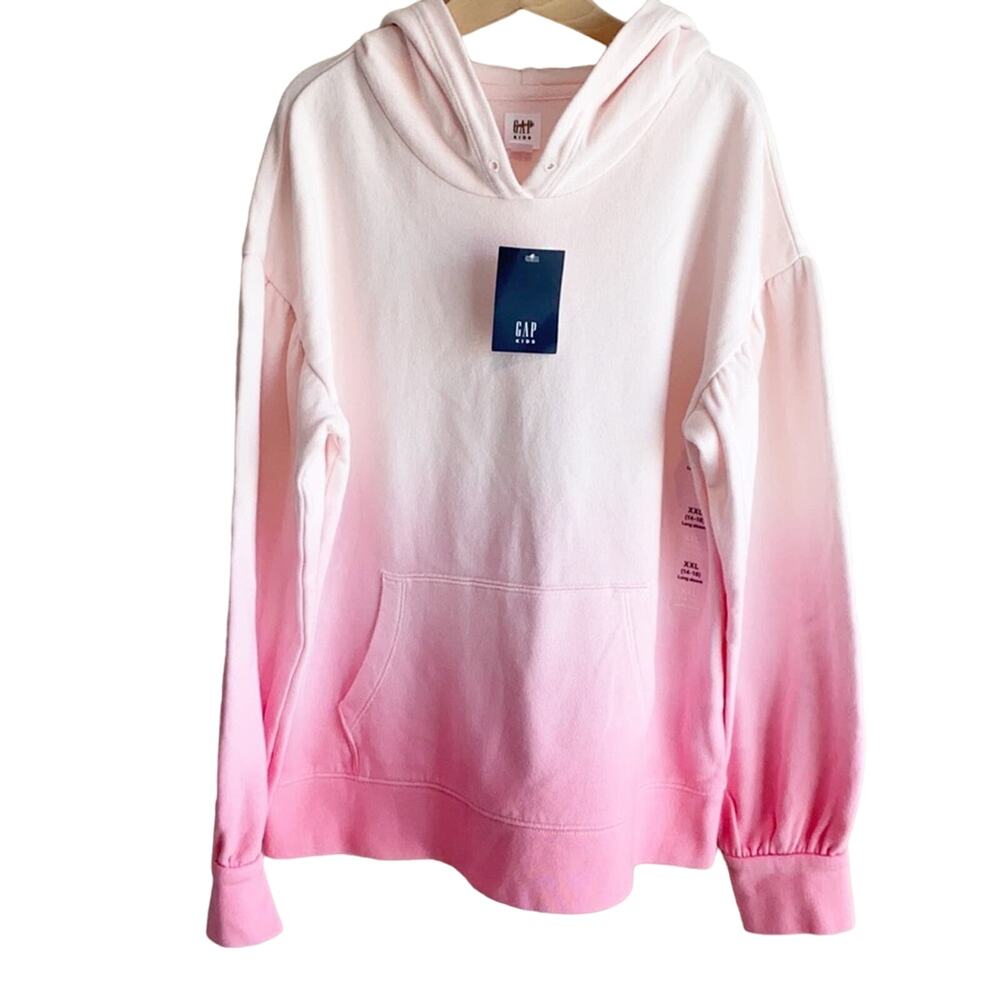 Gap KIDS Pink Dip Dye hooded sweatshirt XXL